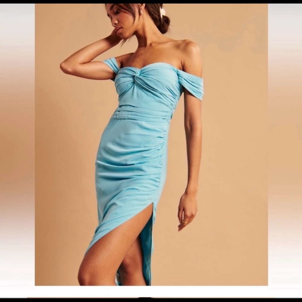 Abercrombie ruched midi dress